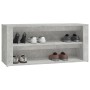 Mueble zapatero madera contrachapada gris hormigón 100x35x45 cm en Zapateros y organizadores de calzado | Comprar online en Foru