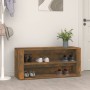 Mueble zapatero madera contrachapada roble ahumado 100x35x45 cm en Zapateros y organizadores de calzado | Comprar online en Foru