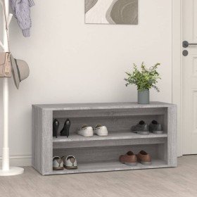 Mueble zapatero madera contrachapada gris Sonoma 100x35x45 cm en Zapateros y organizadores de calzado | Comprar online en Foru.e