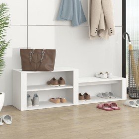 Mueble zapatero madera contrachapada blanco 150x35x45 cm en Zapateros y organizadores de calzado | Comprar online en Foru.es