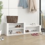 Mueble zapatero madera contrachapada blanco 150x35x45 cm en Zapateros y organizadores de calzado | Comprar online en Foru.es