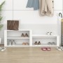 Mueble zapatero madera contrachapada blanco 150x35x45 cm en Zapateros y organizadores de calzado | Comprar online en Foru.es