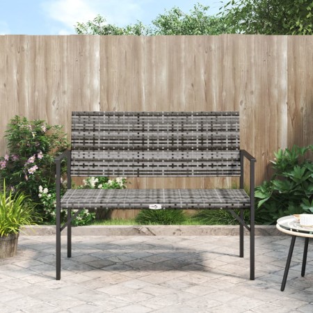 Banco de jardín de 2 plazas ratán sintético gris de vidaXL, Bancos de jardín - Ref: Foro24-364122, Precio: 90,54 €, Descuento: %