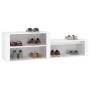Mueble zapatero madera contrachapada blanco 150x35x45 cm en Zapateros y organizadores de calzado | Comprar online en Foru.es