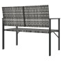Banco de jardín de 2 plazas ratán sintético gris de vidaXL, Bancos de jardín - Ref: Foro24-364122, Precio: 90,54 €, Descuento: %