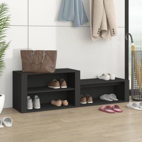 Mueble zapatero madera contrachapada negro 150x35x45 cm en Zapateros y organizadores de calzado | Comprar online en Foru.es