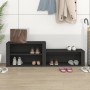 Mueble zapatero madera contrachapada negro 150x35x45 cm en Zapateros y organizadores de calzado | Comprar online en Foru.es