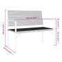 Banco de jardín de 2 plazas ratán sintético gris de vidaXL, Bancos de jardín - Ref: Foro24-364122, Precio: 90,54 €, Descuento: %