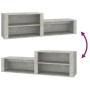 Mueble zapatero madera contrachapada gris hormigón 150x35x45 cm en Zapateros y organizadores de calzado | Comprar online en Foru