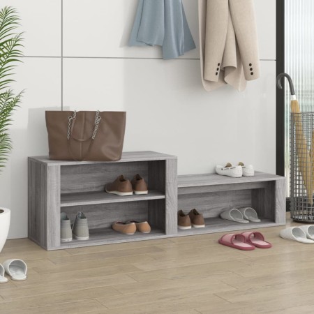 Mueble zapatero madera contrachapada gris Sonoma 150x35x45 cm en Zapateros y organizadores de calzado | Comprar online en Foru.e