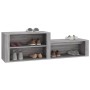 Mueble zapatero madera contrachapada gris Sonoma 150x35x45 cm en Zapateros y organizadores de calzado | Comprar online en Foru.e