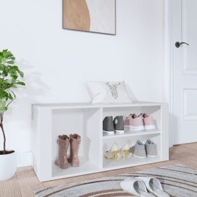 Mueble zapatero madera contrachapada blanco 100x35x45 cm en Zapateros y organizadores de calzado | Comprar online en Foru.es