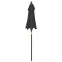 Sombrilla de jardín con poste de madera negro 196x231 cm de vidaXL, Sombrillas - Ref: Foro24-363165, Precio: 48,91 €, Descuen...