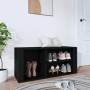 Mueble zapatero madera contrachapada negro 100x35x45 cm en Zapateros y organizadores de calzado | Comprar online en Foru.es