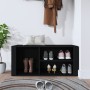 Mueble zapatero madera contrachapada negro 100x35x45 cm en Zapateros y organizadores de calzado | Comprar online en Foru.es