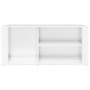 Mueble zapatero madera contrachapada blanco brillo 100x35x45 cm en Zapateros y organizadores de calzado | Comprar online en Foru