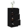 Aparador de madera contrachapada negro 30x30x70 cm de vidaXL, Aparadores - Ref: Foro24-811153, Precio: 60,38 €, Descuento: %