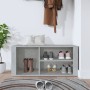 Mueble zapatero madera contrachapada gris hormigón 100x35x45 cm en Zapateros y organizadores de calzado | Comprar online en Foru