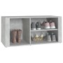 Mueble zapatero madera contrachapada gris hormigón 100x35x45 cm en Zapateros y organizadores de calzado | Comprar online en Foru