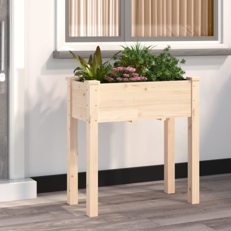 Jardinera con forro interior madera maciza de abeto 71x37x76 cm de vidaXL, Maceteros y jardineras - Ref: Foro24-364230, Preci...