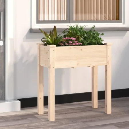 Jardinera con forro interior madera maciza de abeto 71x37x76 cm de vidaXL, Maceteros y jardineras - Ref: Foro24-364230, Preci...