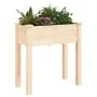 Jardinera con forro interior madera maciza de abeto 71x37x76 cm de vidaXL, Maceteros y jardineras - Ref: Foro24-364230, Preci...