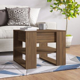 Mesa de centro madera de ingeniería roble marrón 55,5x55x45 cm en Mesas de centro | Comprar online en Foru.es