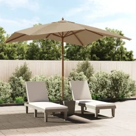 Sombrilla de jardín poste de madera gris taupé 300x300x273 cm de vidaXL, Sombrillas - Ref: Foro24-363194, Precio: 81,89 €, De...