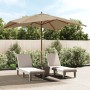 Sombrilla de jardín poste de madera gris taupé 300x300x273 cm de vidaXL, Sombrillas - Ref: Foro24-363194, Precio: 82,96 €, De...