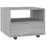 Mesa de centro madera de ingeniería gris Sonoma 55x55x40 cm en Mesas de centro | Comprar online en Foru.es