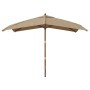 Sombrilla de jardín poste de madera gris taupé 300x300x273 cm de vidaXL, Sombrillas - Ref: Foro24-363194, Precio: 82,96 €, De...