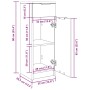 Armario de baño madera contrachapada roble ahumado 32x34x90 cm en Armarios y almacenamiento | Comprar online en Foru.es