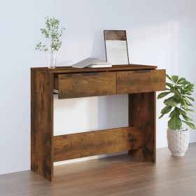 Mesa consola madera contrachapada roble ahumado 90x36x75 cm en Mesas auxiliares | Comprar online en Foru.es