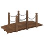 Puente de jardín con cadenas madera maciza abeto 150x67x56cm de vidaXL, Puentes de jardín - Ref: Foro24-363358, Precio: 159,2...