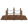 Puente de jardín con cadenas madera maciza abeto 150x67x56cm de vidaXL, Puentes de jardín - Ref: Foro24-363358, Precio: 159,2...