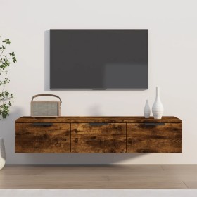 Armario de pared madera ingeniería roble ahumado 102x30x20 cm en Armarios y almacenamiento | Comprar online en Foru.es