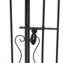 Black wrought iron garden gate 121x8x120 cm by vidaXL, garden gates - Ref: Foro24-363431, Price: 122,20 €, Discount: %