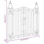 Puerta de jardín de hierro forjado negro 121x8x120 cm de vidaXL, Puertas de jardín - Ref: Foro24-363431, Precio: 122,34 €, De...