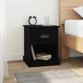 Mesita de noche madera contrachapada negro 39x39x47,5 cm de vidaXL, Mesitas de noche - Ref: Foro24-816130, Precio: 36,41 €, D...