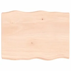 Tablero de mesa madera maciza borde natural 80x60x(2-6) cm de vidaXL, Tableros para mesas - Ref: Foro24-363880, Precio: 53,49...