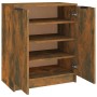 Mueble zapatero madera contrachapada roble ahumado 59x35x70 cm en Armarios y almacenamiento | Comprar online en Foru.es