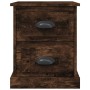Mesita de noche madera contrachapada roble ahumado 39x39x47,5cm de vidaXL, Mesitas de noche - Ref: Foro24-816154, Precio: 43,...