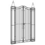 Puerta de jardín de hierro forjado negro 121x8x180 cm de vidaXL, Puertas de jardín - Ref: Foro24-363433, Precio: 200,56 €, De...