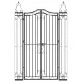 Puerta de jardín de hierro forjado negro 121x8x180 cm de vidaXL, Puertas de jardín - Ref: Foro24-363433, Precio: 194,68 €, De...