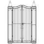 Puerta de jardín de hierro forjado negro 121x8x180 cm de vidaXL, Puertas de jardín - Ref: Foro24-363433, Precio: 200,56 €, De...