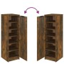 Mueble zapatero madera contrachapada roble ahumado 30x35x100 cm en Armarios y almacenamiento | Comprar online en Foru.es