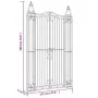 Puerta de jardín de hierro forjado negro 121x8x180 cm de vidaXL, Puertas de jardín - Ref: Foro24-363433, Precio: 194,68 €, De...