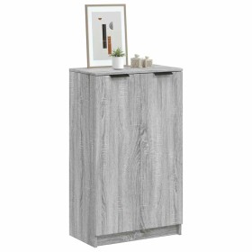 Mueble zapatero madera contrachapada gris Sonoma 59x35x100 cm en Armarios y almacenamiento | Comprar online en Foru.es