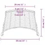 Pantalla para lámpara mimbre blanco Ø38x23 cm de vidaXL, Pantallas para lámparas - Ref: Foro24-364384, Precio: 37,32 €, Descu...