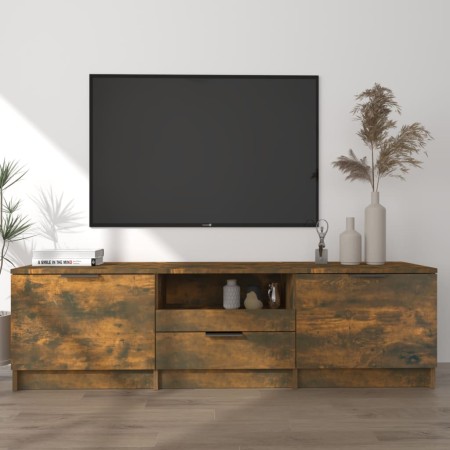 Mueble para TV madera contrachapada roble ahumado 140x35x40cm en Muebles TV | Comprar online en Foru.es